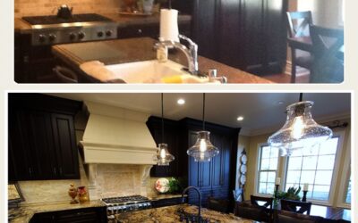 San Clemente Traditional Dark Brown L-Shaped Kitchen with Custom Cabinets