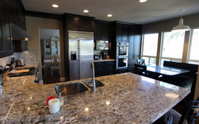 Laguna Niguel Black U-Shaped Transitional Kitchen Remodel with Custom Cabinets