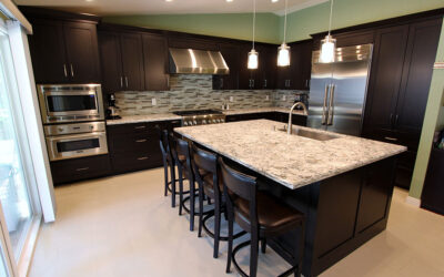 Rowland Heights Modern Black L-Shaped Kitchen with Custom Cabinets