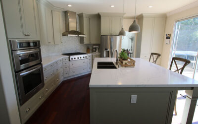 A Fresh, Transitional Kitchen Remodel in Tustin with Custom-Colored Cabinetry